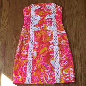 Lilly Pulitzer strapless Tansy dress size 4